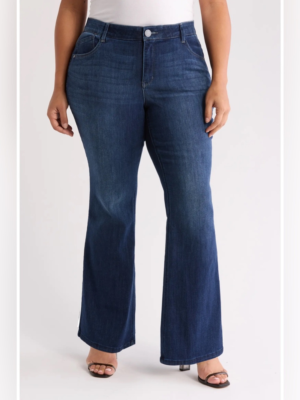 Wit & Wisdom High Waist Out There Flare Jeans, Indigo, plus size 18